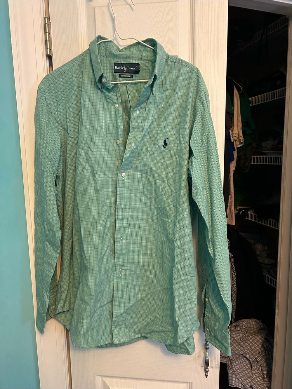 Ralph Lauren Men’s Mint Green Button-Down Shirt